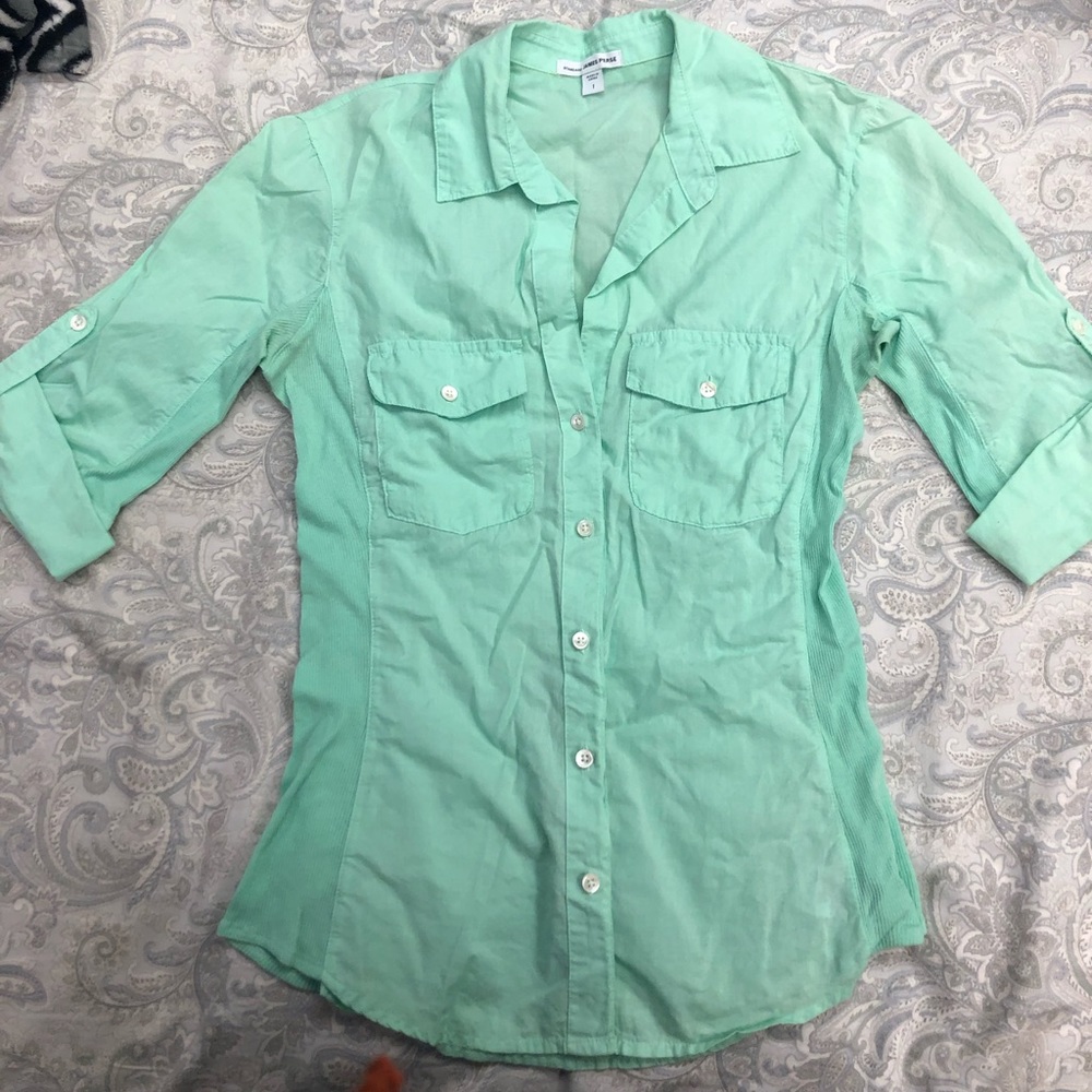 Mint James Perse button up shirt